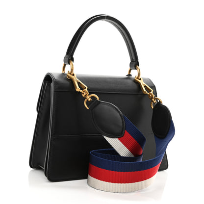 Gucci Calfskin Sylvie Web Small Queen Margaret Top Handle Bag Black 3 of 9