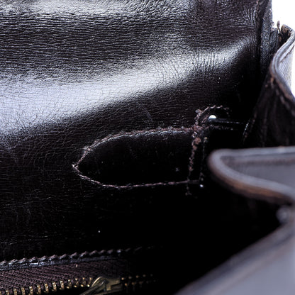 Hermes Box Kelly Retourne 32 Chocolate 12 of 53