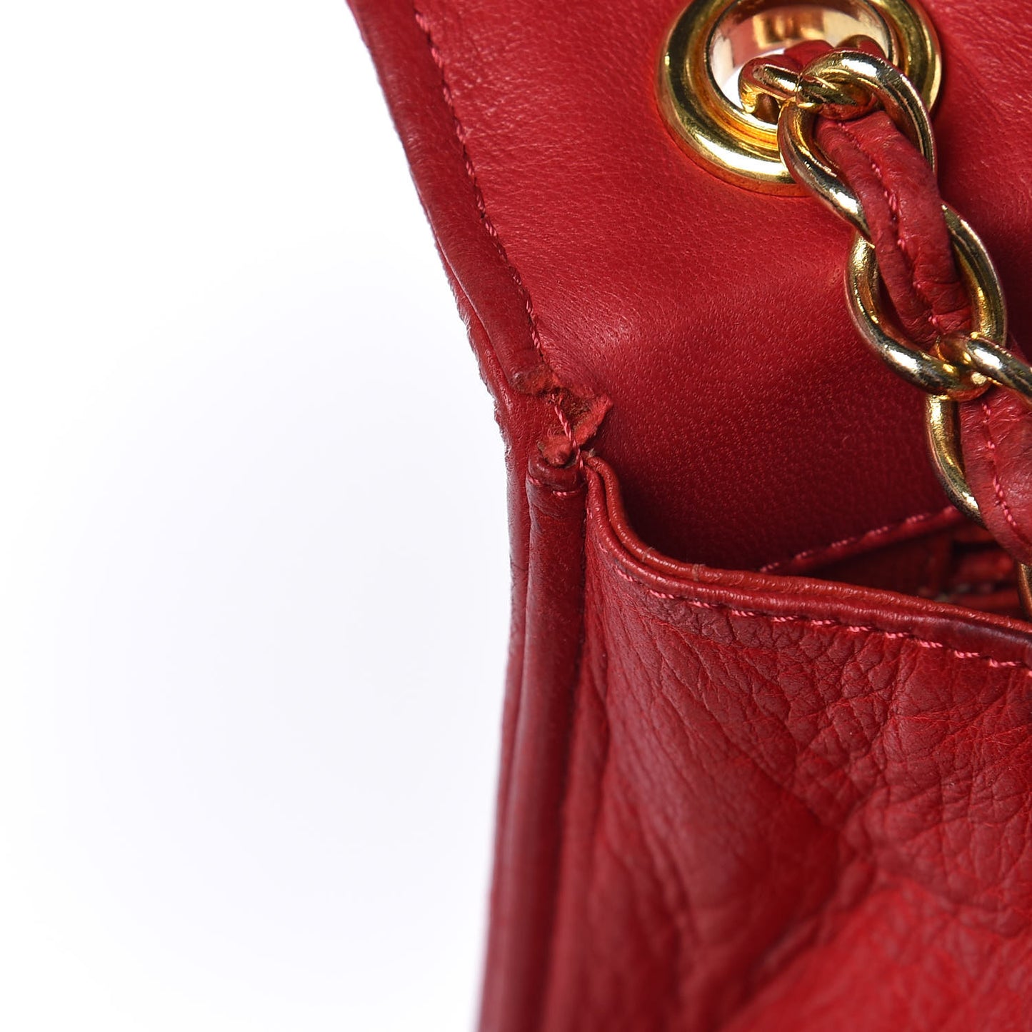 Lambskin CC Envelope Single Flap Red