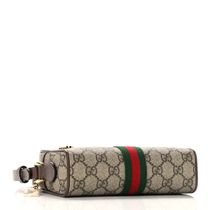 Gucci GG Supreme Monogram Web Mini Ophidia Shoulder Bag Brown 4 of 9