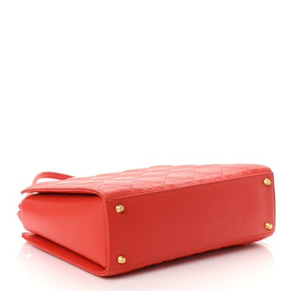 Christian Dior Lambskin Cannage Shoulder Bag Orange 4 of 10
