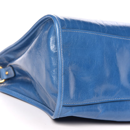 Miu Miu Vitello Shine Zip Tote Laguna 7 of 8