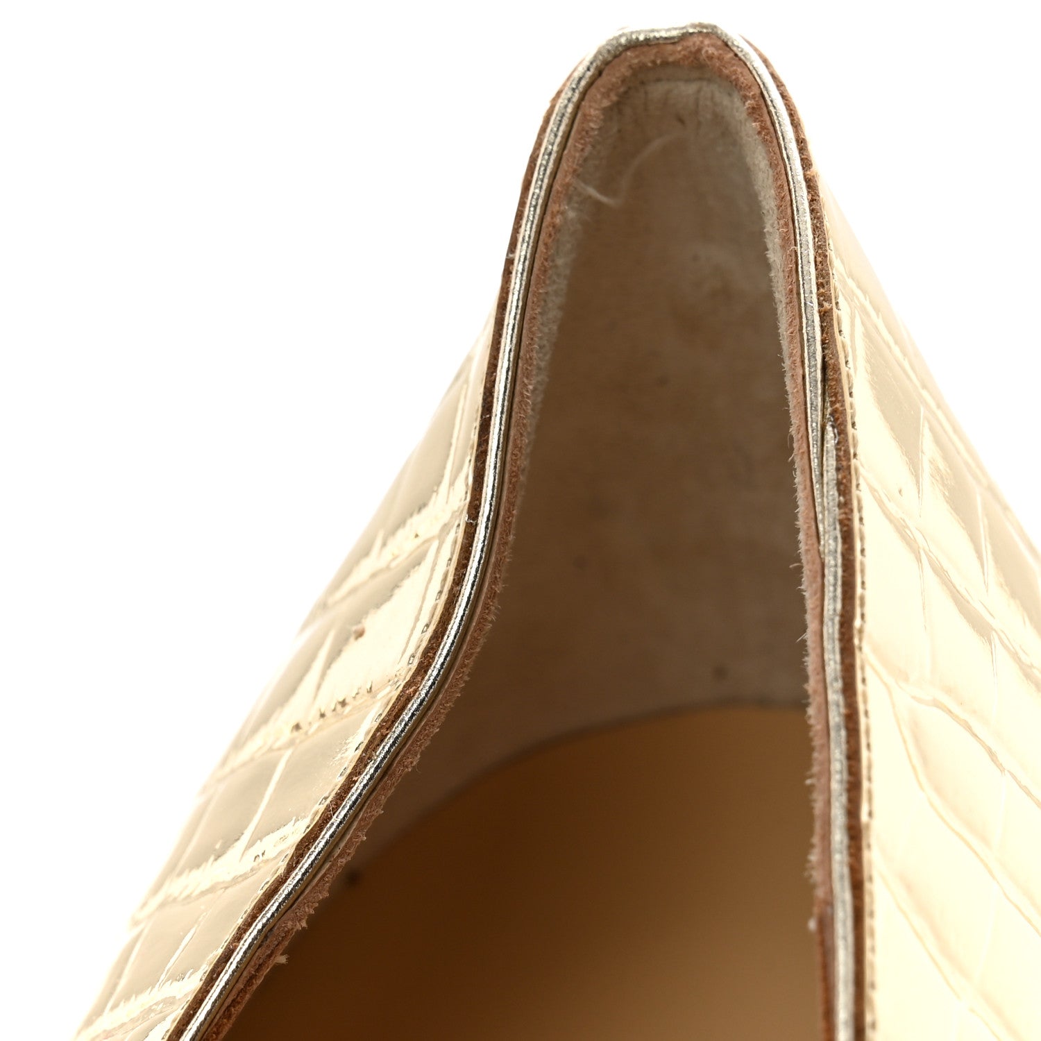 Christian Louboutin Metallo Cocco Pigalle Follies 100 Pumps 37.5 Platine 11 of 12