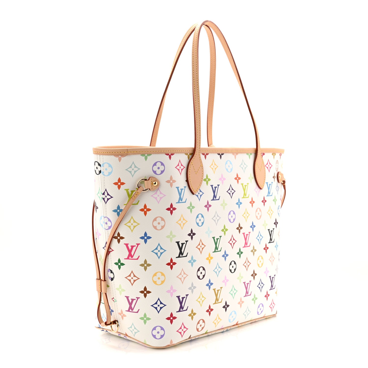 Louis Vuitton LV X TM Monogram Multicolor Neverfull MM White 4 of 11