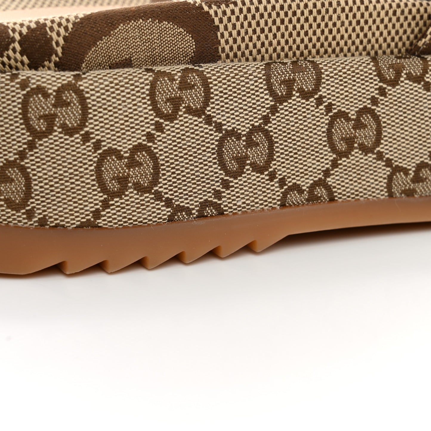 Monogram Maxi GG Angelina Platform 55mm Slide Sandals 39 Camel Ebony