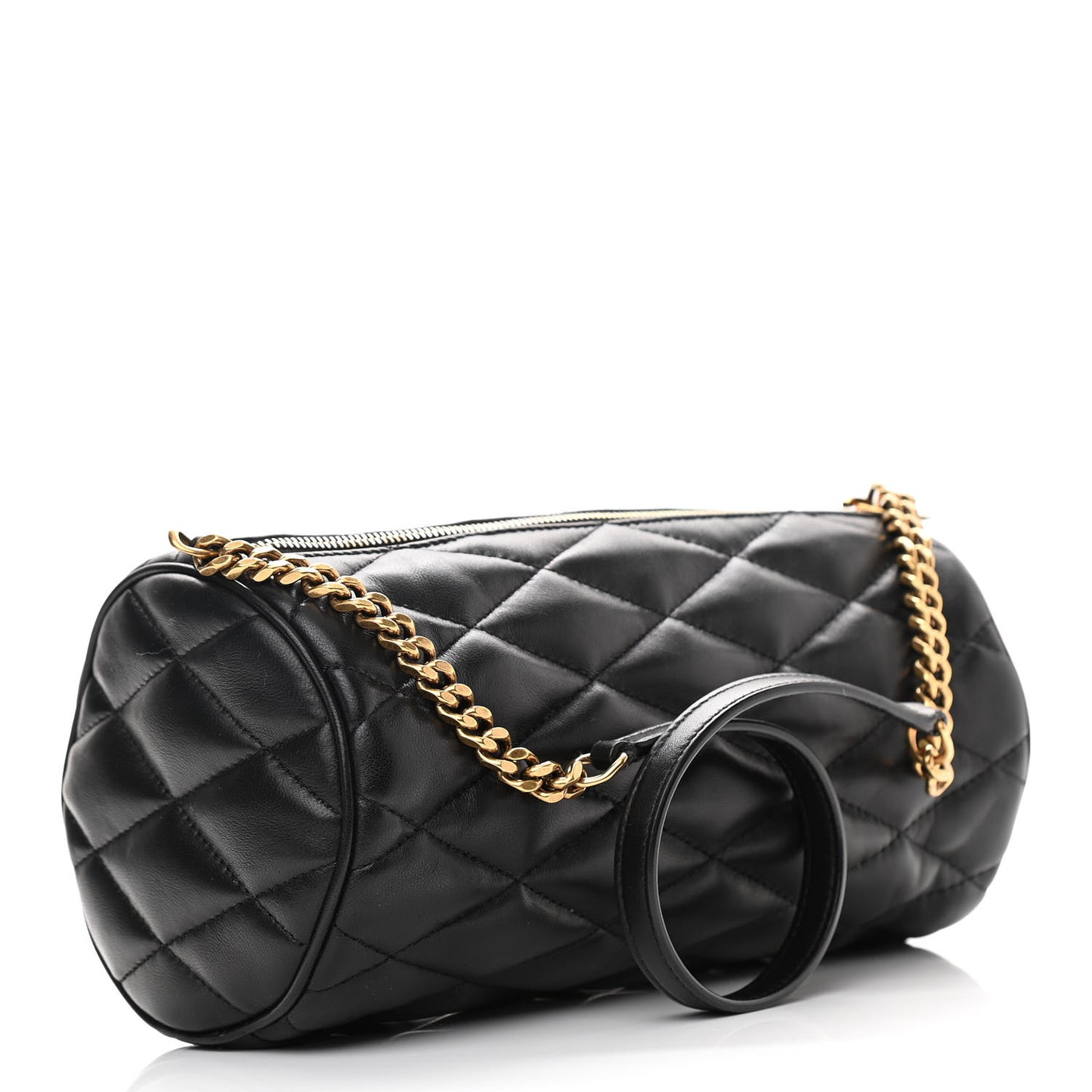 Lambskin Monogram Small Sade Tube Bag Black