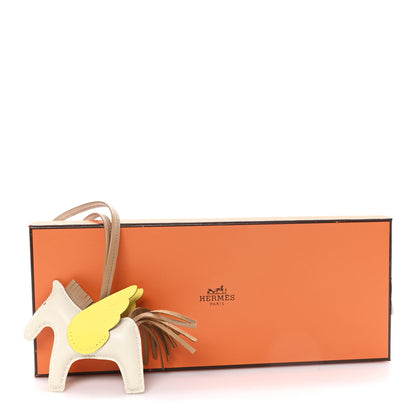 Hermes Milo Lambskin Grigri Rodeo Pegase Horse Bag Charm PM Craie Chai Lime 5 of 5