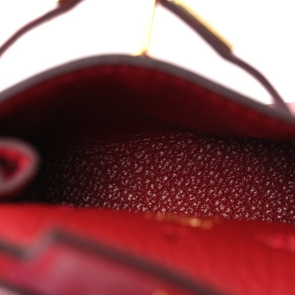 Hermes Tadelakt Mini Kelly Twilly Bag Charm Rouge Vif 4 of 6