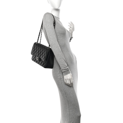 Chanel Caviar Quilted Jumbo Double Flap Black 2 of 11