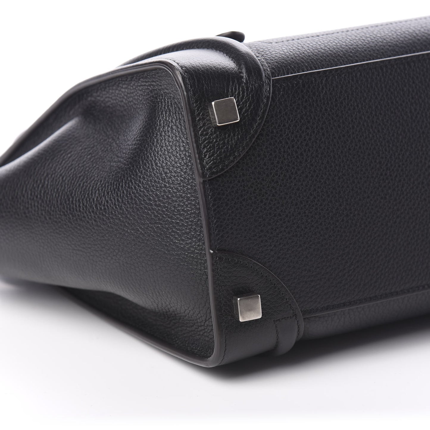 Drummed Calfskin Micro Luggage Black