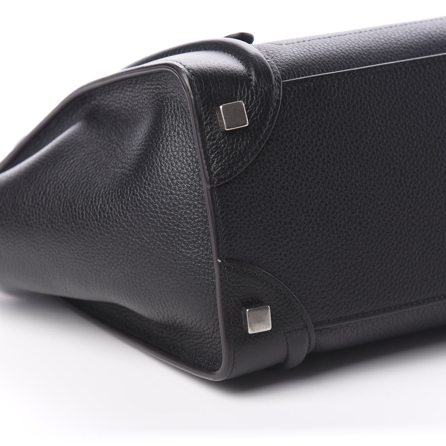 Celine Drummed Calfskin Micro Luggage Black 7 of 8