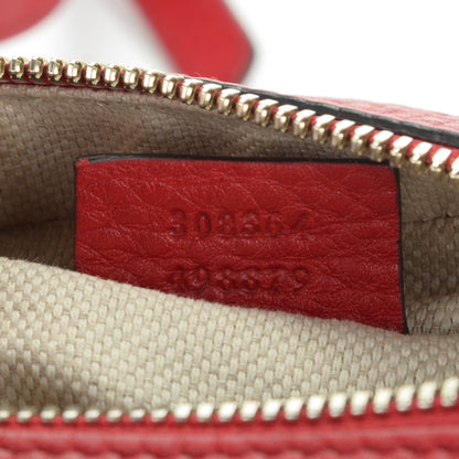 Gucci Pebbled Calfskin Small Soho Disco Bag Tabasco Red 7 of 9