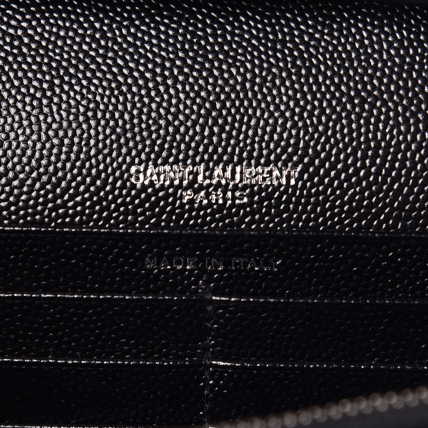 Grain De Poudre Matelasse Chevron Monogram Chain Wallet Black