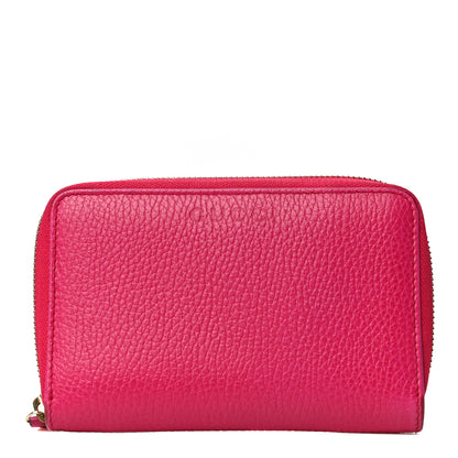 Gucci Pebbled Calfskin Zip Around Wallet Pink 1 of 20