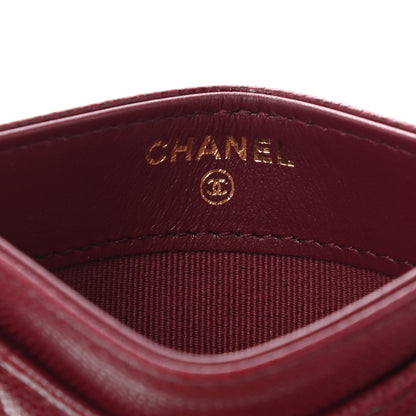 Chanel Caviar Quilted Card Holder Burgundy 6 of 9