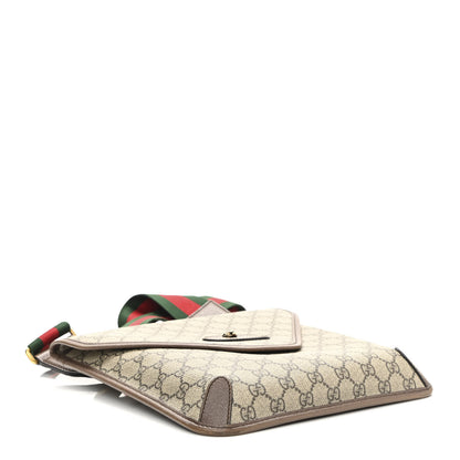 Gucci GG Supreme Monogram Web Medium Neo Vintage Flap Messenger Bag Beige New Acero 4 of 15