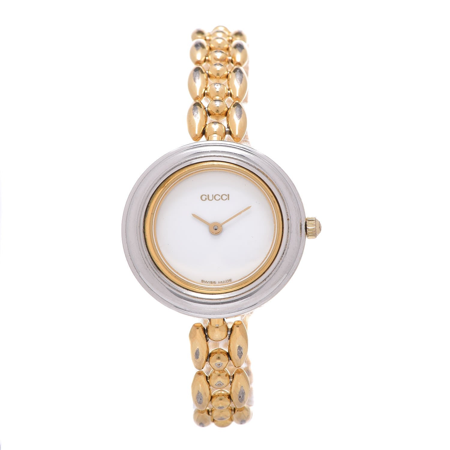 Gucci Stainless Steel 26mm Rice Link Interchangeable Bezel Quartz Watch 1 of 8