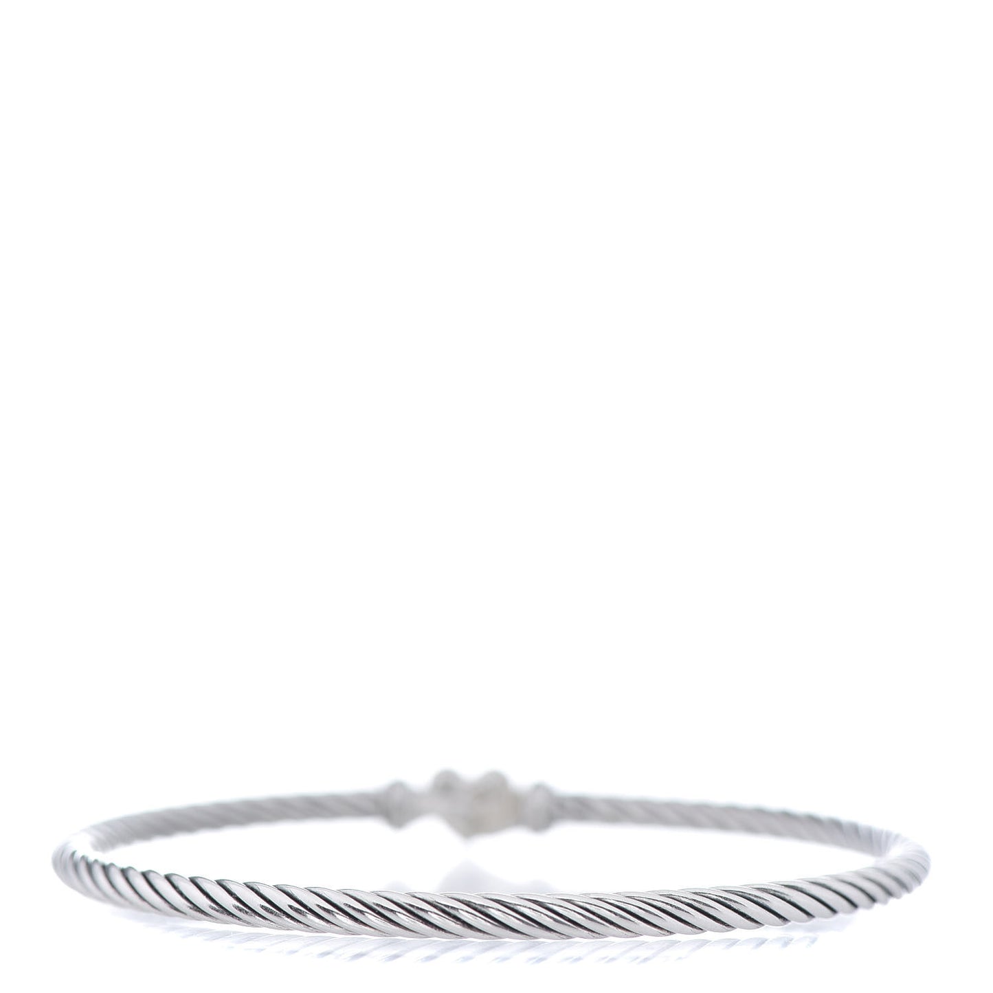 Sterling Silver Diamond Cable Collectibles Heart Bracelet