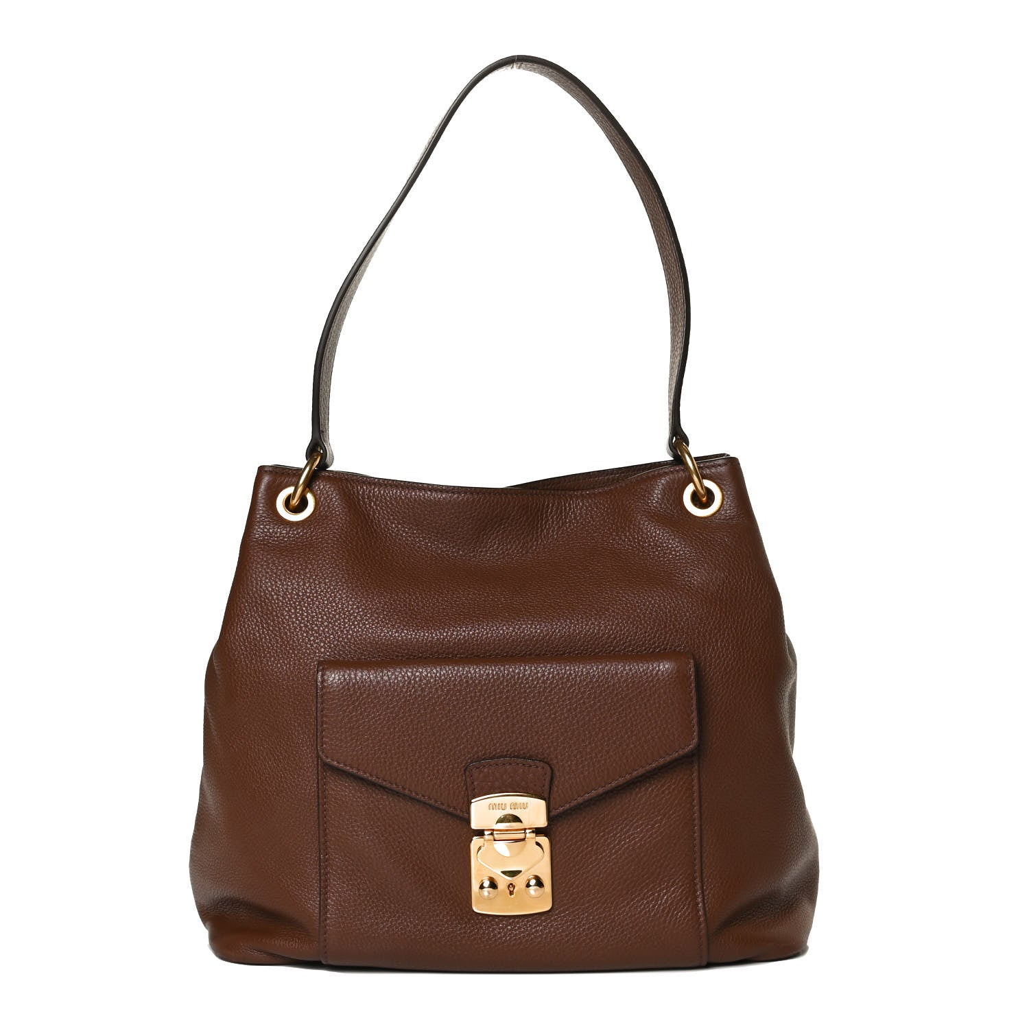 Miu Miu Vitello Phenix Shoulder Bag Palissandro 1 of 13