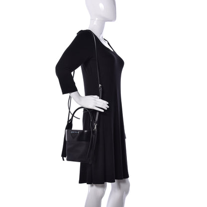 Prada Tessuto Spazzolato Ouverture Bucket Bag Black 2 of 10