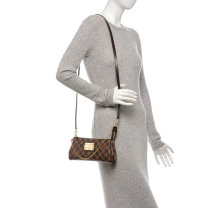 Louis Vuitton Damier Ebene Eva Clutch 2 of 8