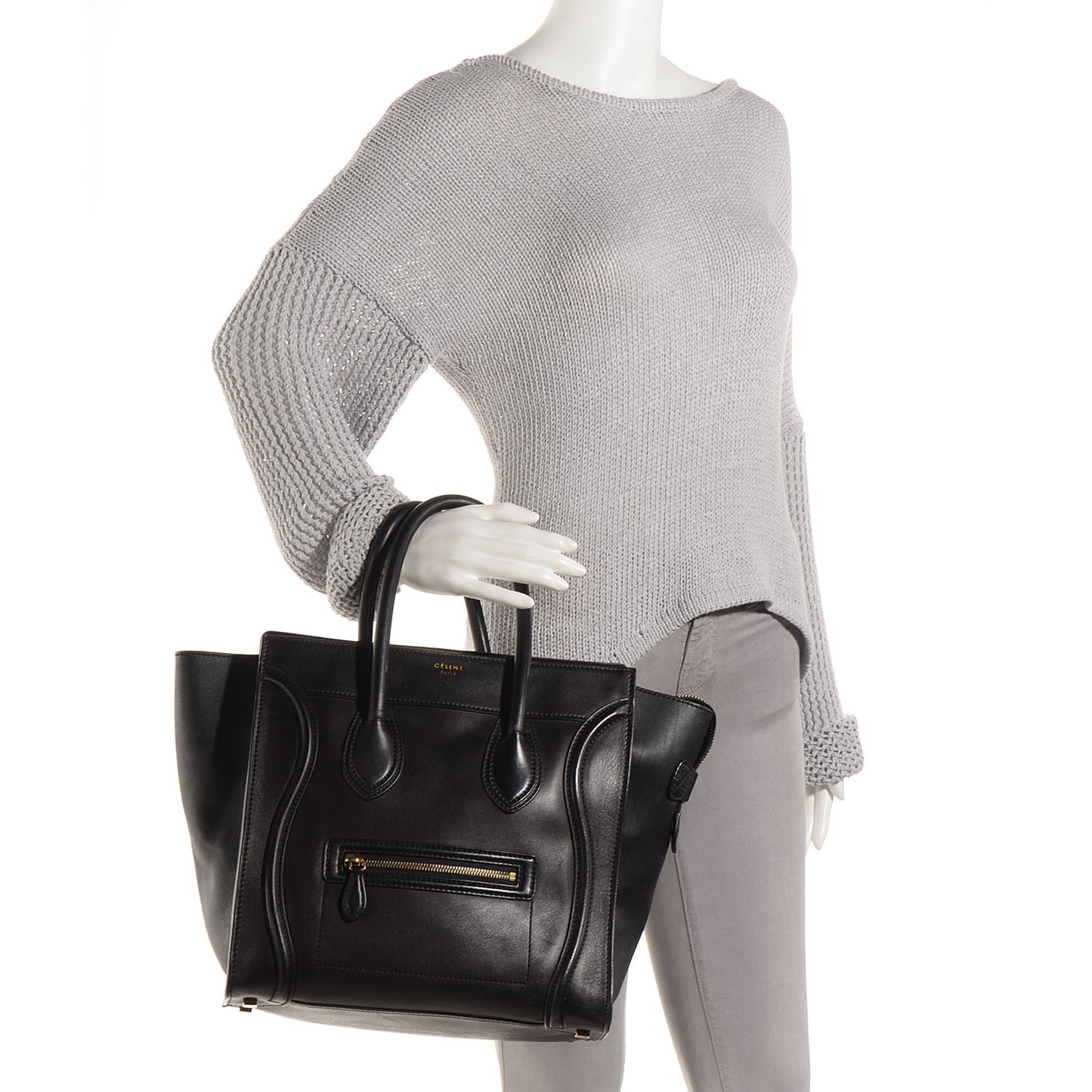 Smooth Calfskin Mini Luggage Black