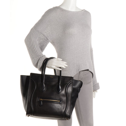 Celine Smooth Calfskin Mini Luggage Black 2 of 9