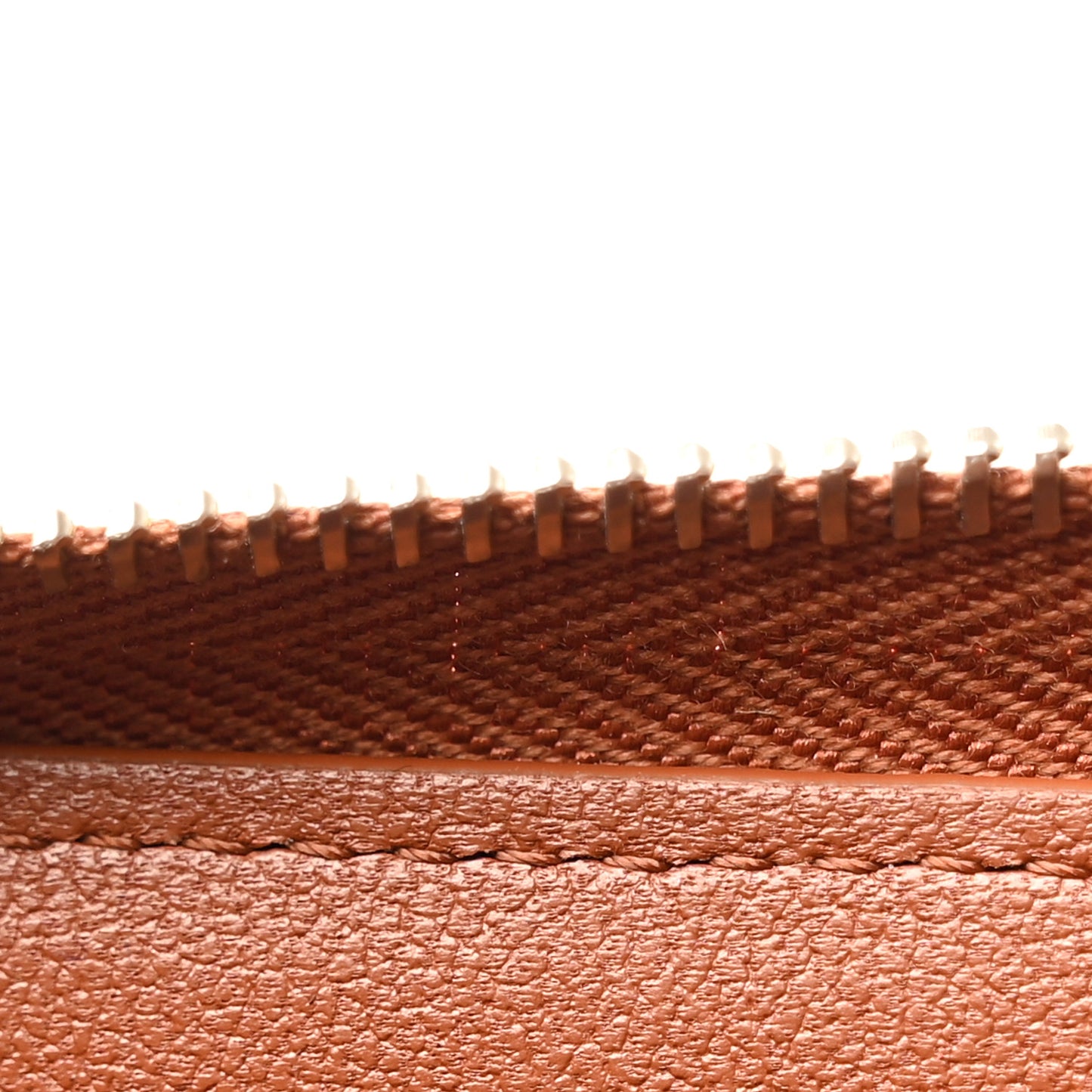 Lambskin Quilted Studded CC Large Gusset Zip Around Wallet Light Brown