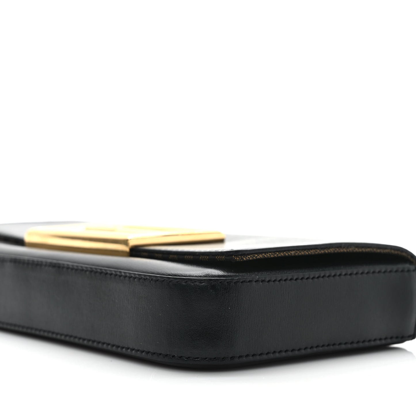 Vitello Palmellato Wallet on Chain with Pouches Black