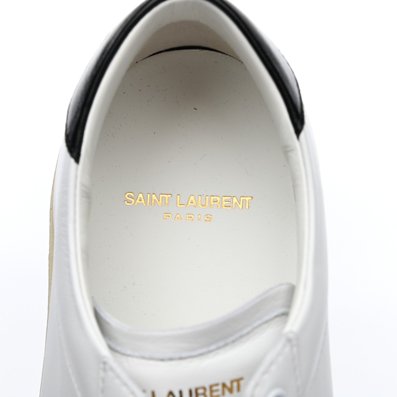 Saint Laurent Calfskin Embroidered Mens Court Classic Sneakers 39 White Black 8 of 10