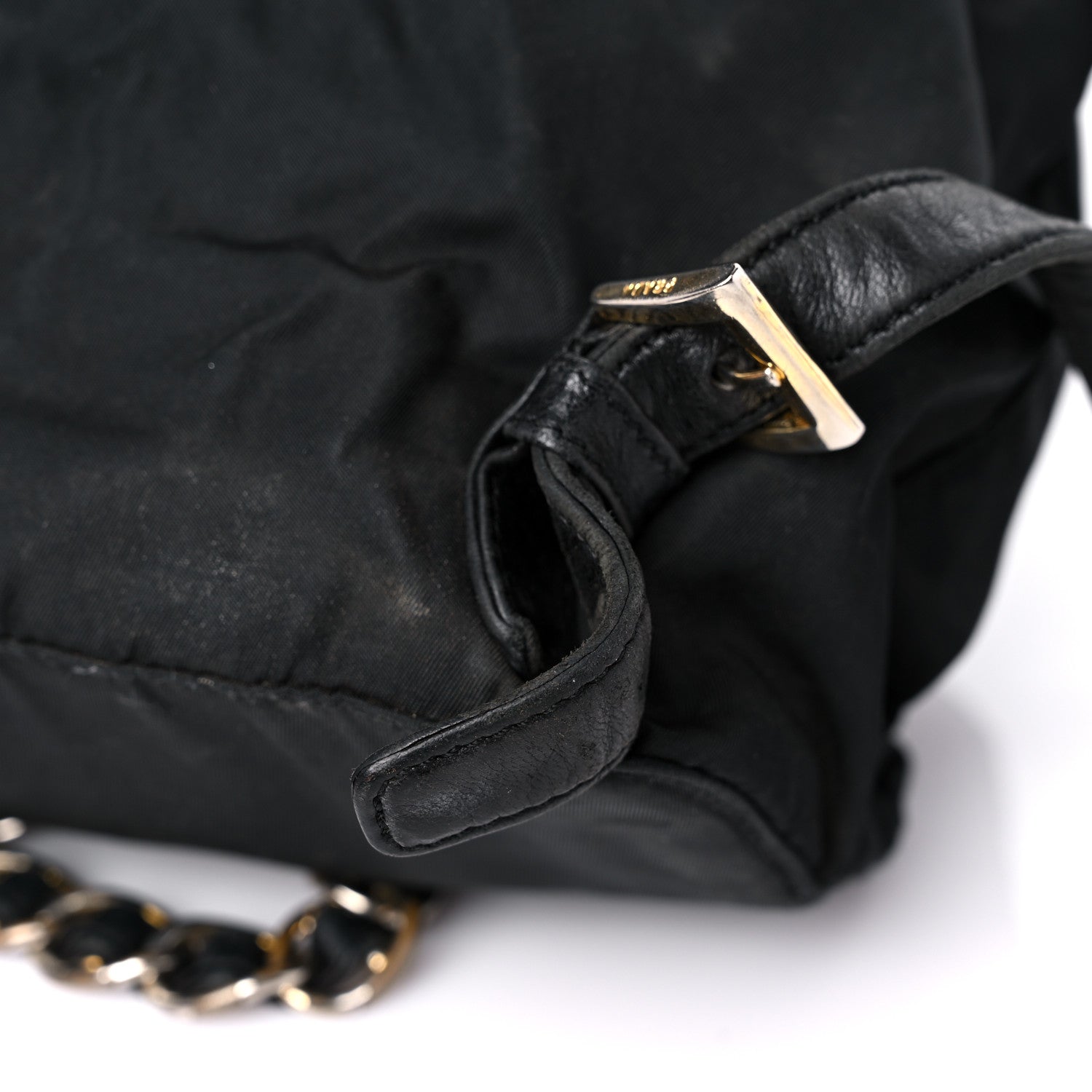Prada Tessuto Nylon Vela Chain Backpack Black 15 of 20