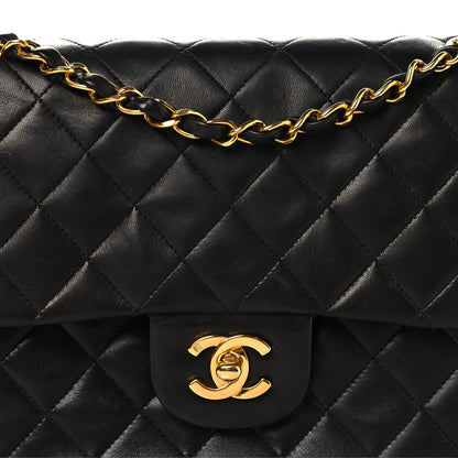 Chanel Lambskin Quilted Medium Double Flap Black 8 of 11