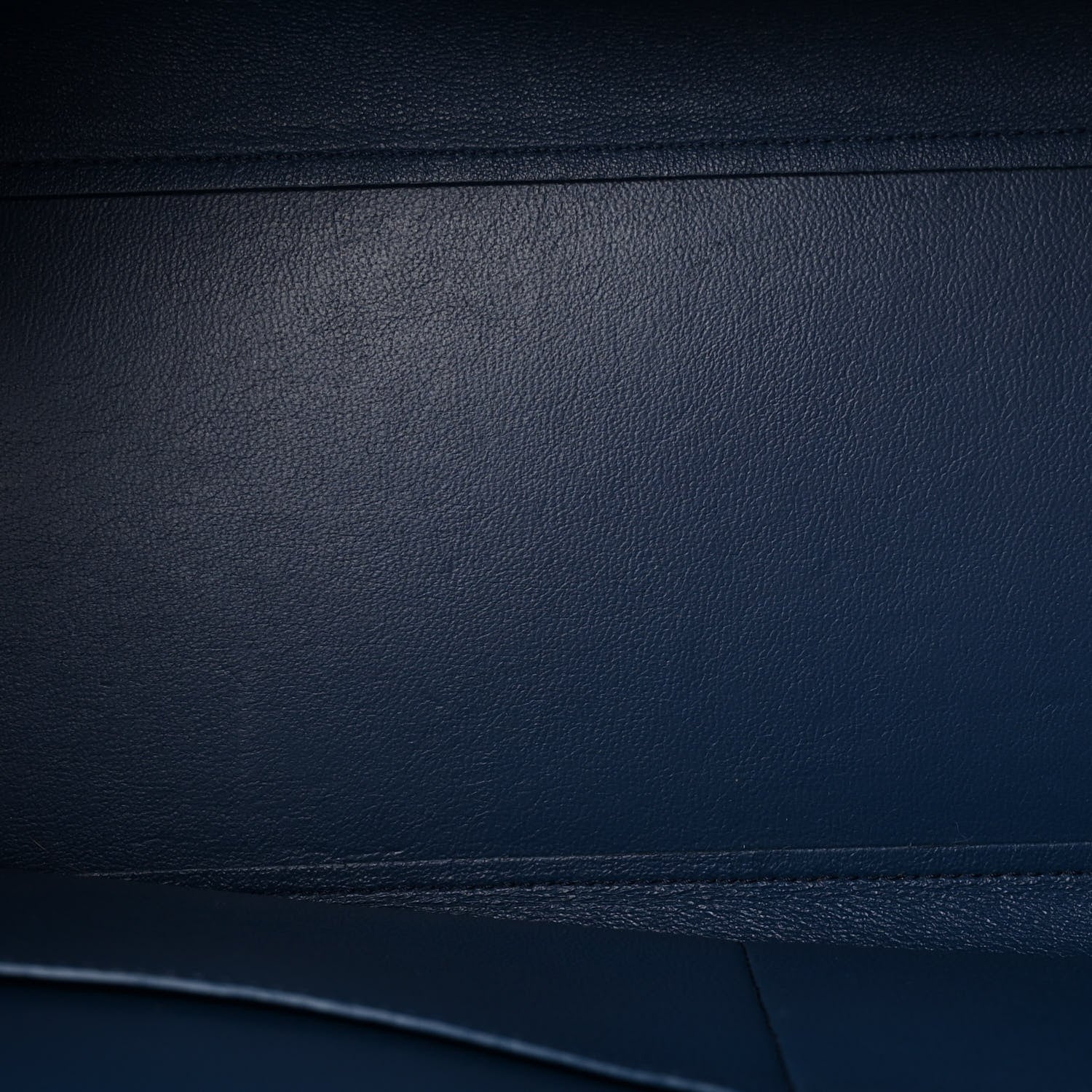 Celine Drummed Calfskin Suede Small Trapeze  Blue 5 of 11