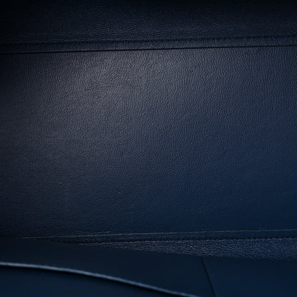 Celine Drummed Calfskin Suede Small Trapeze  Blue 5 of 11