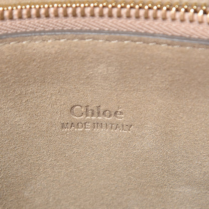 Chloe Suede Calfskin Medium Faye Shoulder Bag Silver Blue 9 of 16
