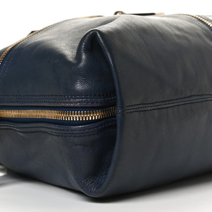 Fendi Sheepskin Zipper Satchel Navy 10 of 13