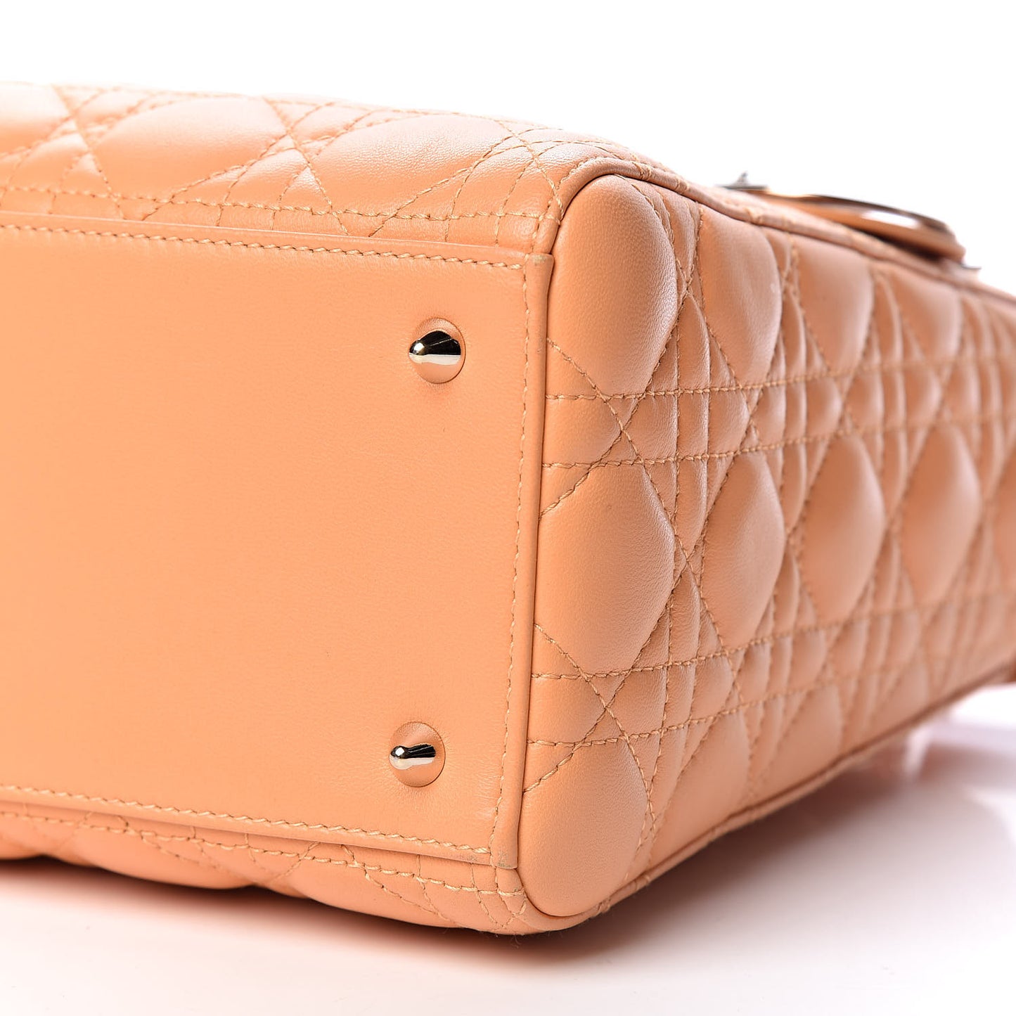 Lambskin Cannage Medium Lady Dior Orange