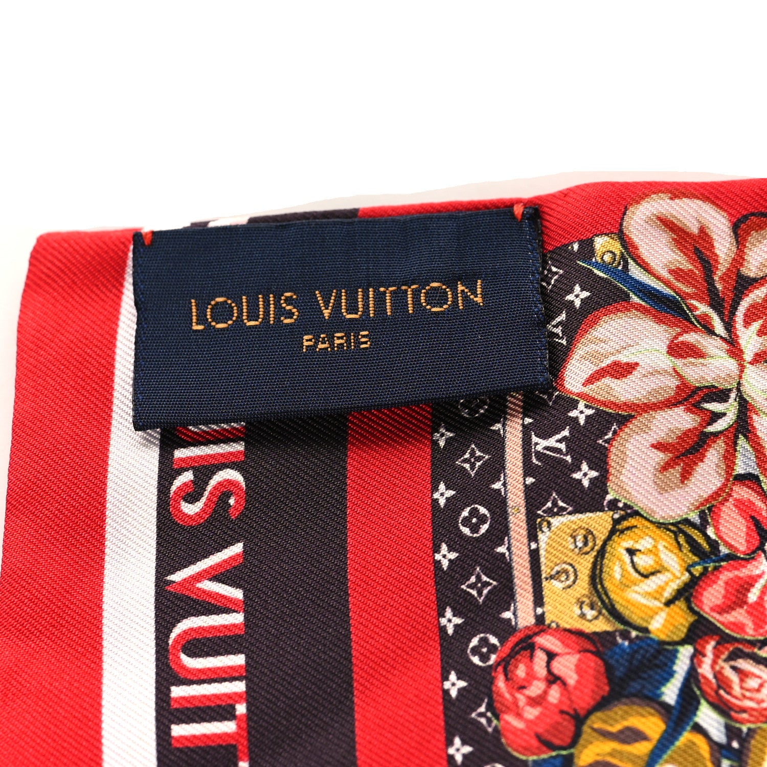 Louis Vuitton Silk Monogram Malle Fleurs Bandeau Rouge 3 of 3
