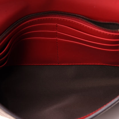 Gucci GG Supreme Monogram Mini Peony Pearly Clutch Red 5 of 10