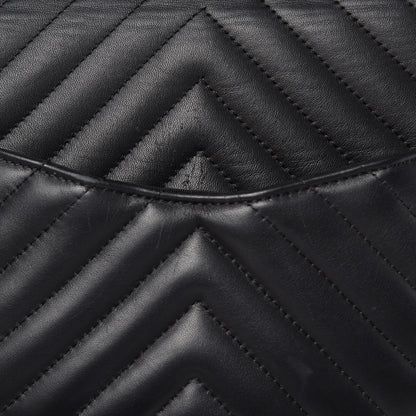 Chanel Calfskin Chevron Quilted Large Urban Spirit Backpack Black 13 of 17