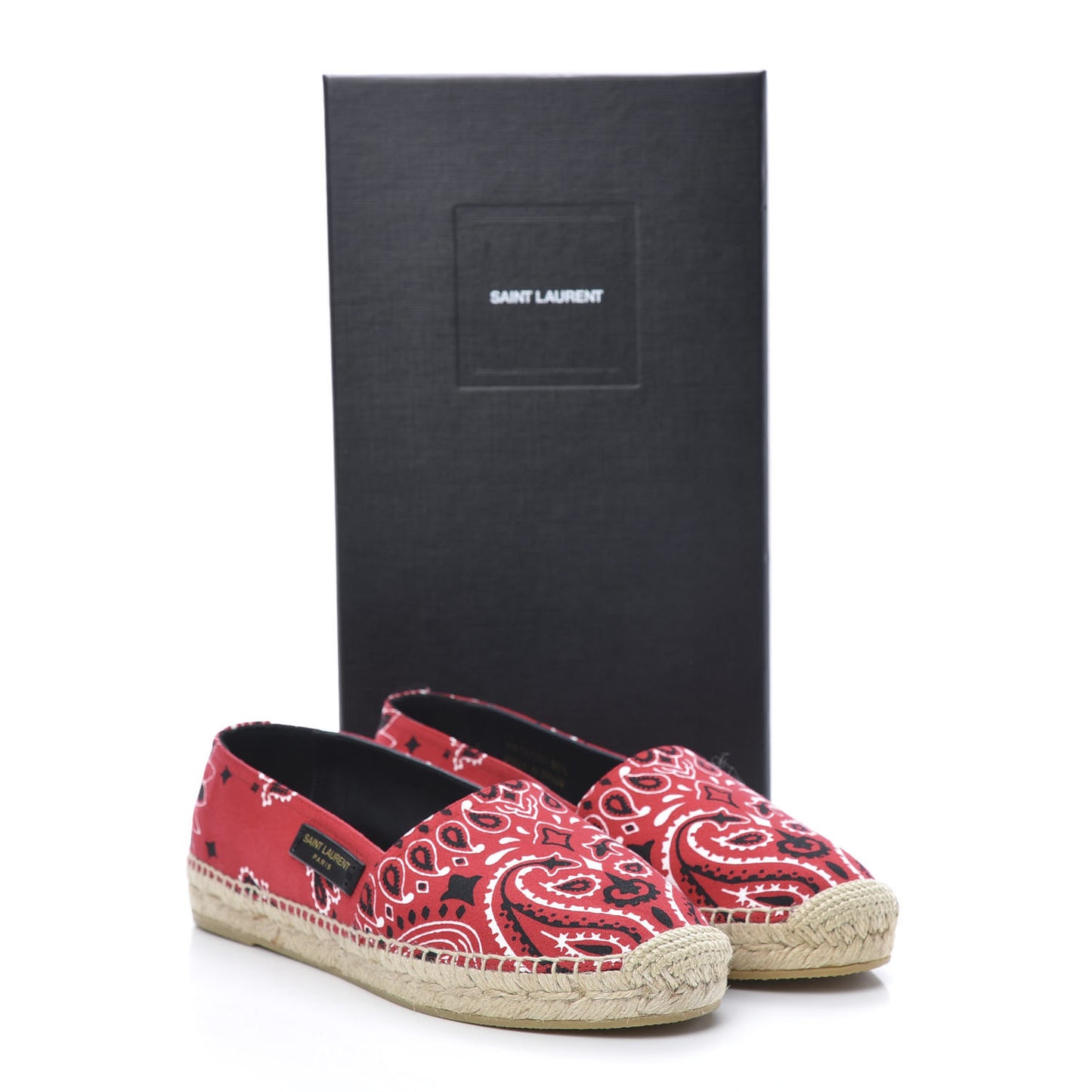Bandana Print Canvas Espadrilles 36.5 Red