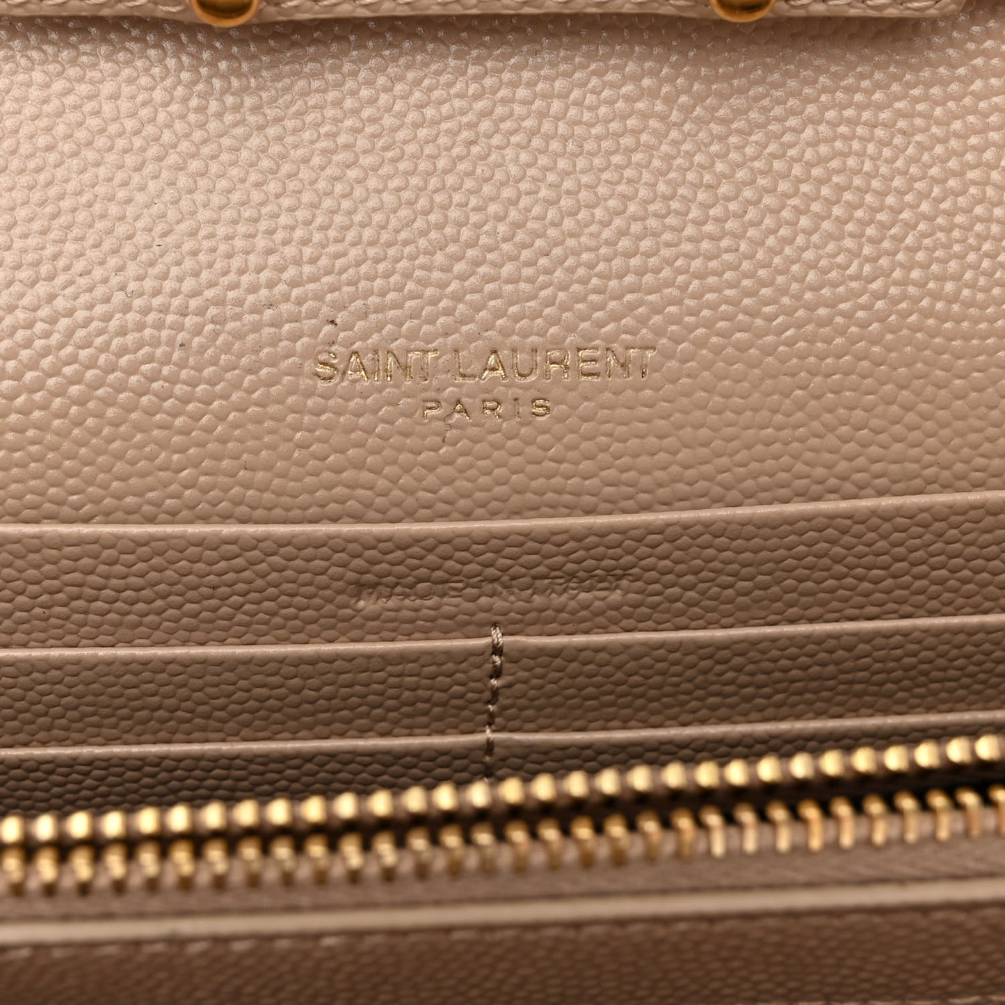 Grain De Poudre Matelasse Chevron Monogram Chain Wallet Nude Powder