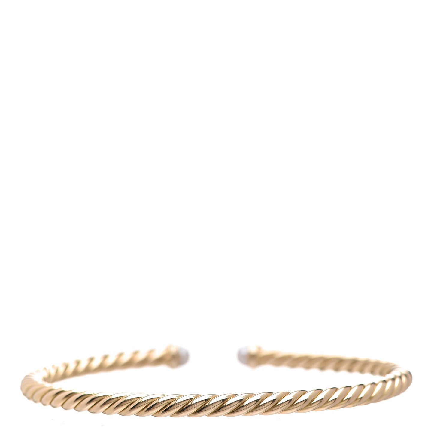 18K Yellow Gold Pearl 4mm Cablespira Bracelet