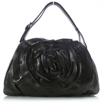 Valentino Garavani Leather Rosette Tote Black 1 of 10
