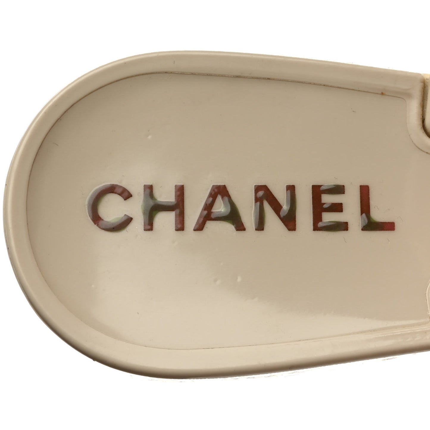Jelly Camellia Thong Sandals 35 Ivory Black