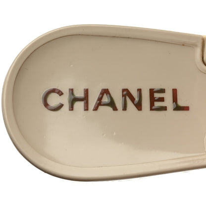 Chanel Jelly Camellia Thong Sandals 35 Ivory Black 7 of 7