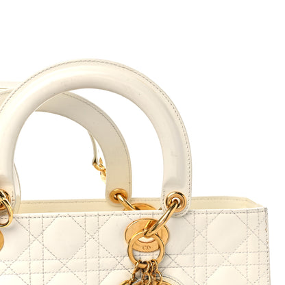 Christian Dior Lambskin Cannage Large Lady Dior White 14 of 15