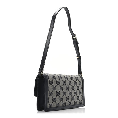 Gucci GG Monogram Mini Luce Shoulder Bag Beige Blue 3 of 9