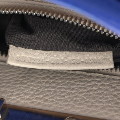 Fendi Cuoio Romano Selleria Bi-Color Medium Peekaboo Iconic Satchel Blue Neon Latte 8 of 11