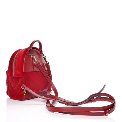 MCM Velvet Swarovski Crystal Bebe Boo Backpack Viva Red 3 of 10